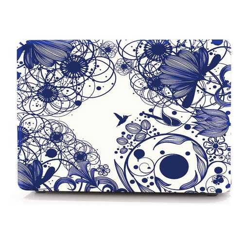 Накладка i-Blason Cover для MacBook Pro 13 Retina (Blue Line Flowers) в Страдивариус