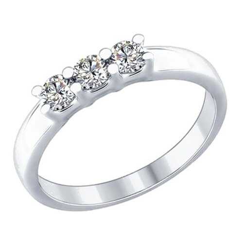 Кольцо женское SOKOLOV из серебра со Swarovski Zirconia 89010053 р.19.5 в Страдивариус