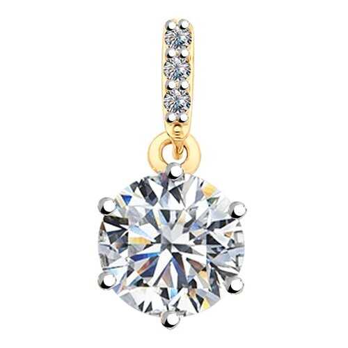 Подвеска SOKOLOV из золоченого серебра со Swarovski Zirconia 89030022 в Страдивариус