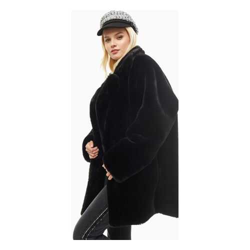 Шуба женская FLASHIN FF20FJR черная ONE SIZE в Страдивариус
