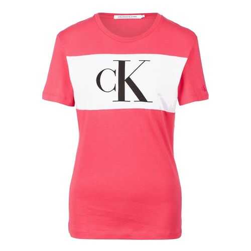 Футболка женская Calvin Klein Jeans J20J213183.VGY0 розовая M в Страдивариус