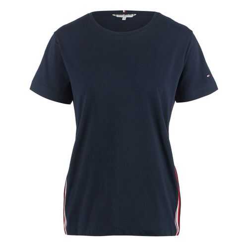 Футболка женская Tommy Hilfiger WW0WW28025 синяя L в Страдивариус